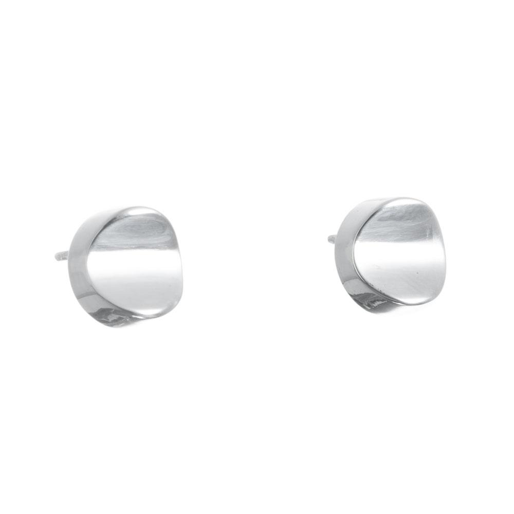 Aretes redondos cóncavos de Plata