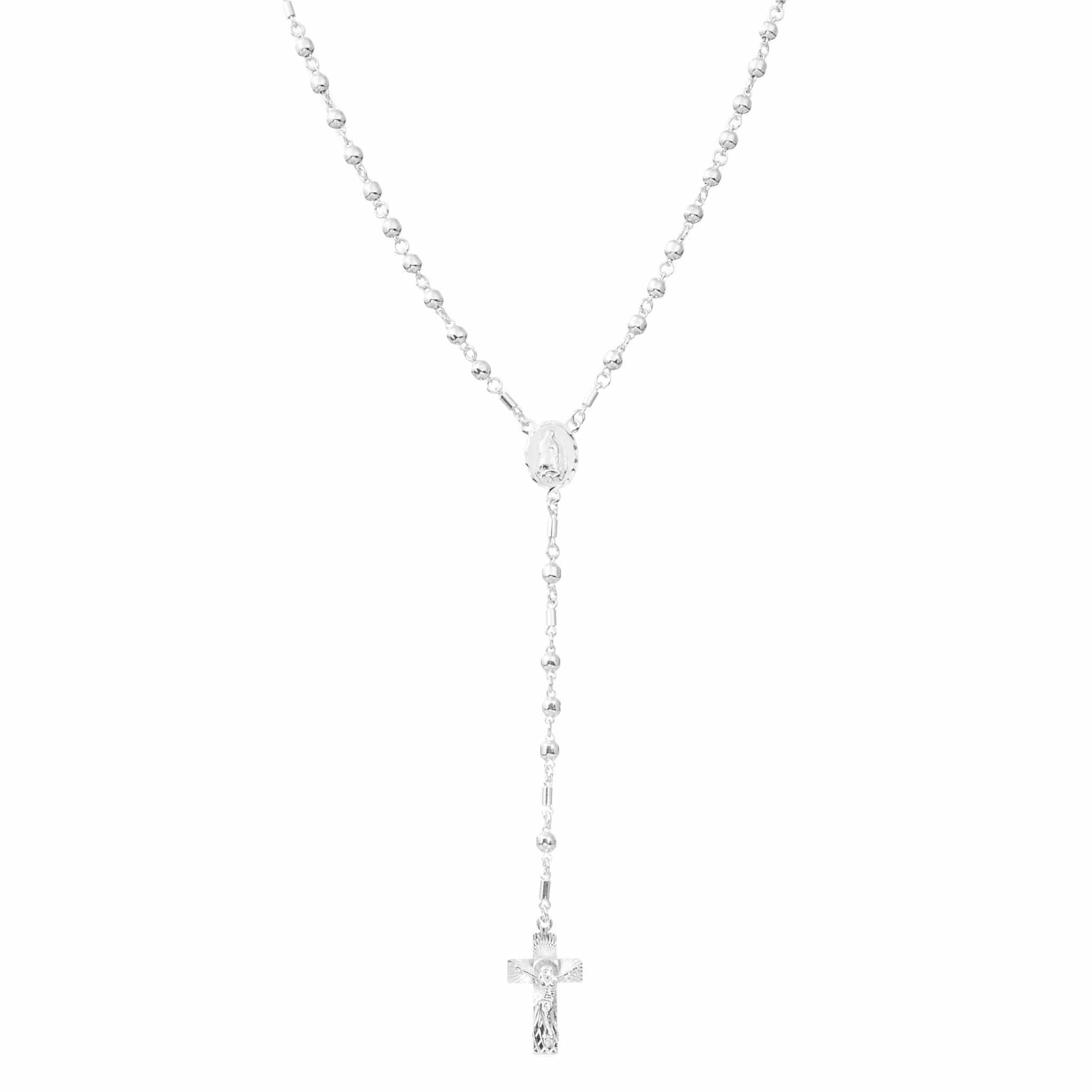 Collar Rosario de plata de plata mexicana