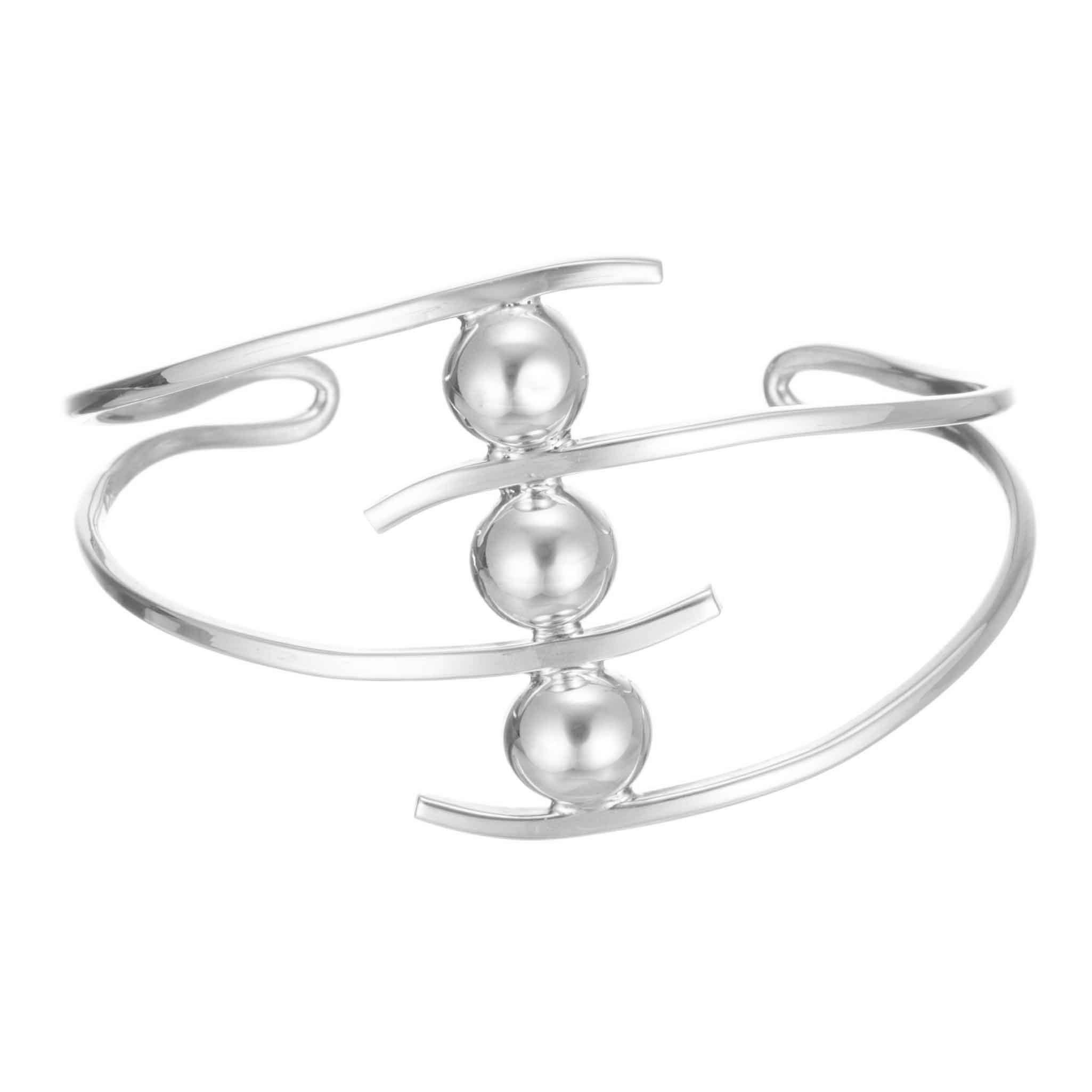 Brazaletes de Plata tres Esferas