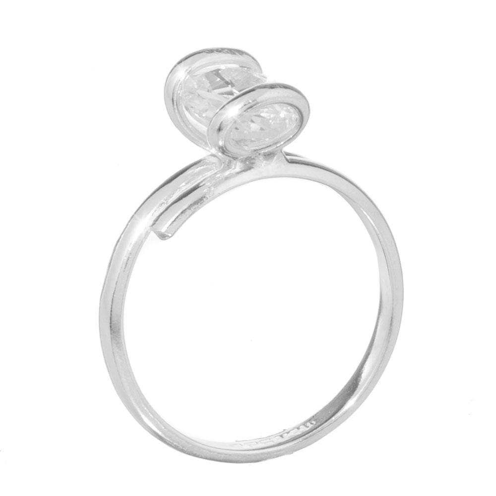 Anillo de plata con ziconia mini