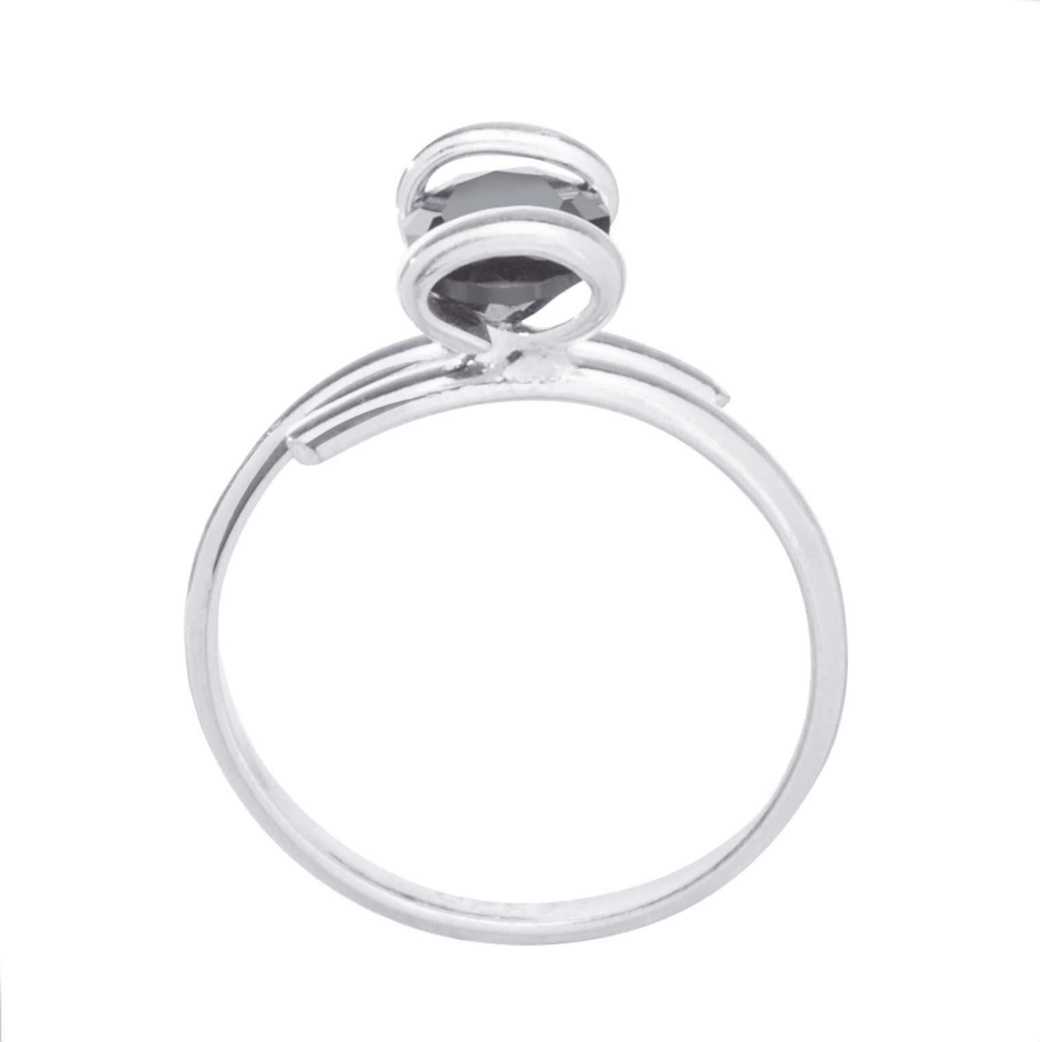 Anillo de plata con ziconia mini