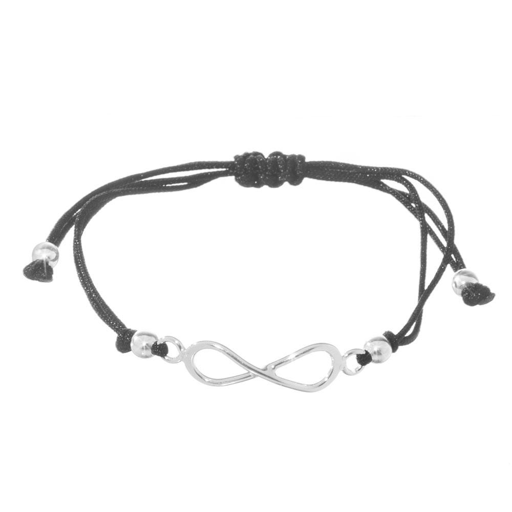 Pulsera de hilo con infinito de plata