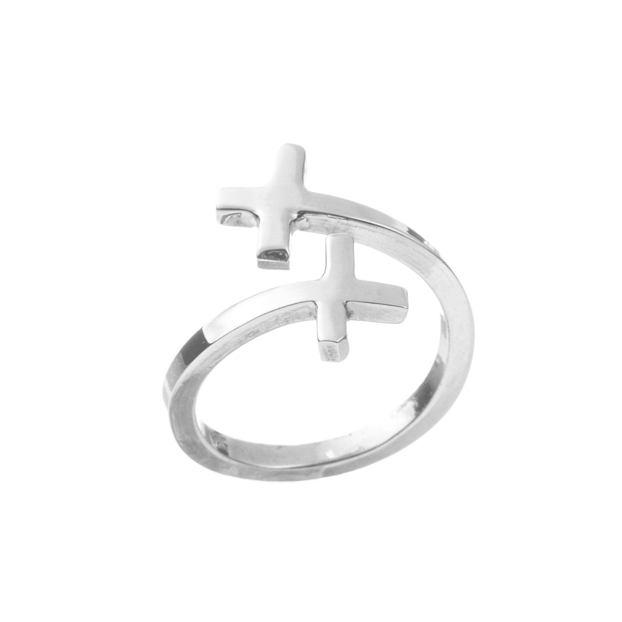 Anillo cruces de plata de plata mexicana