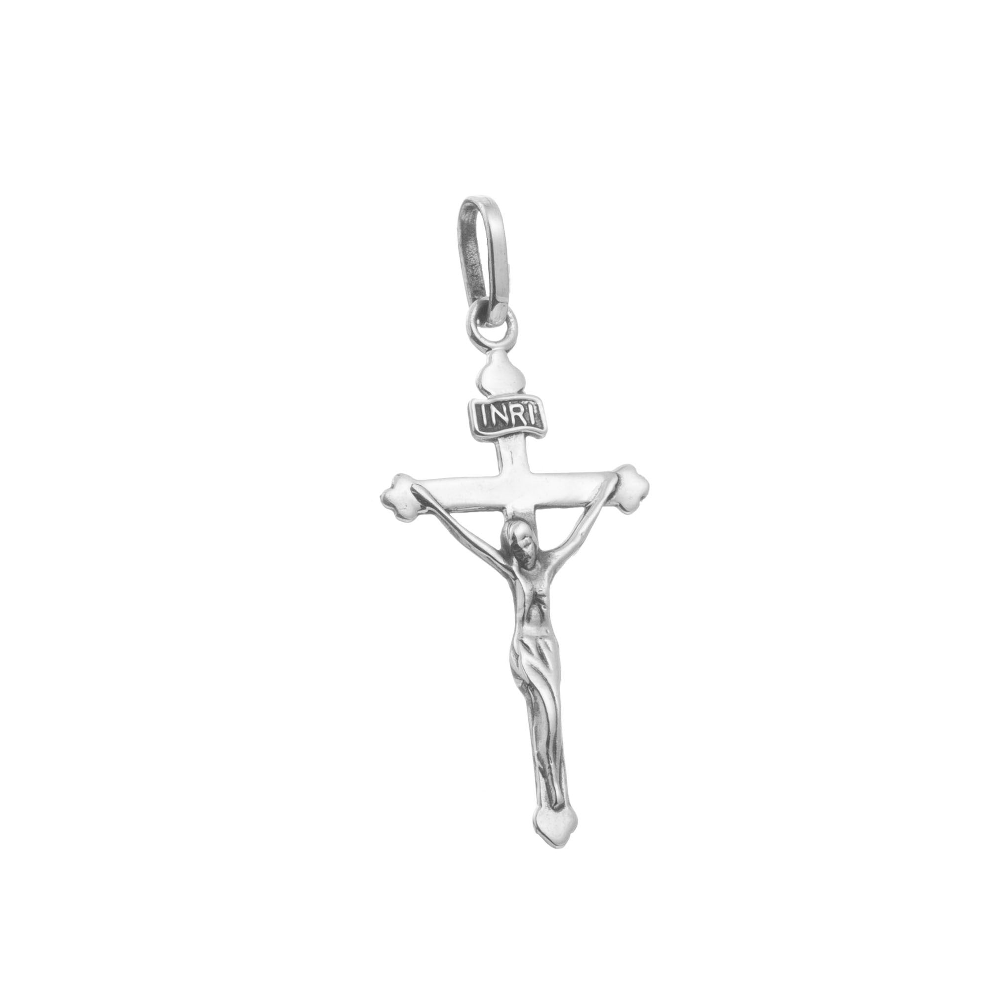 Dije cruz de cristo de plata de plata mexicana