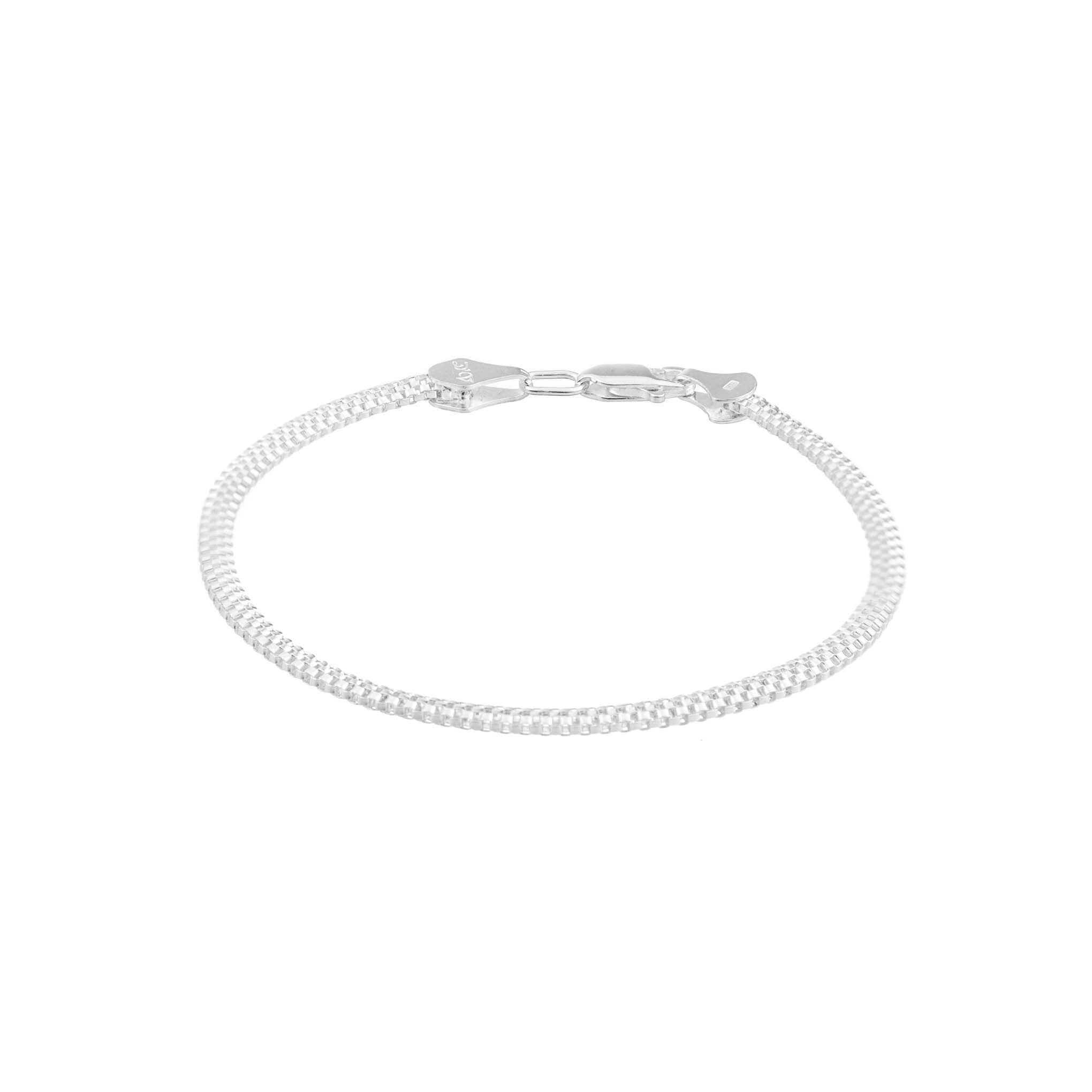 Pulsera tejido tulipán de plata de plata mexicana