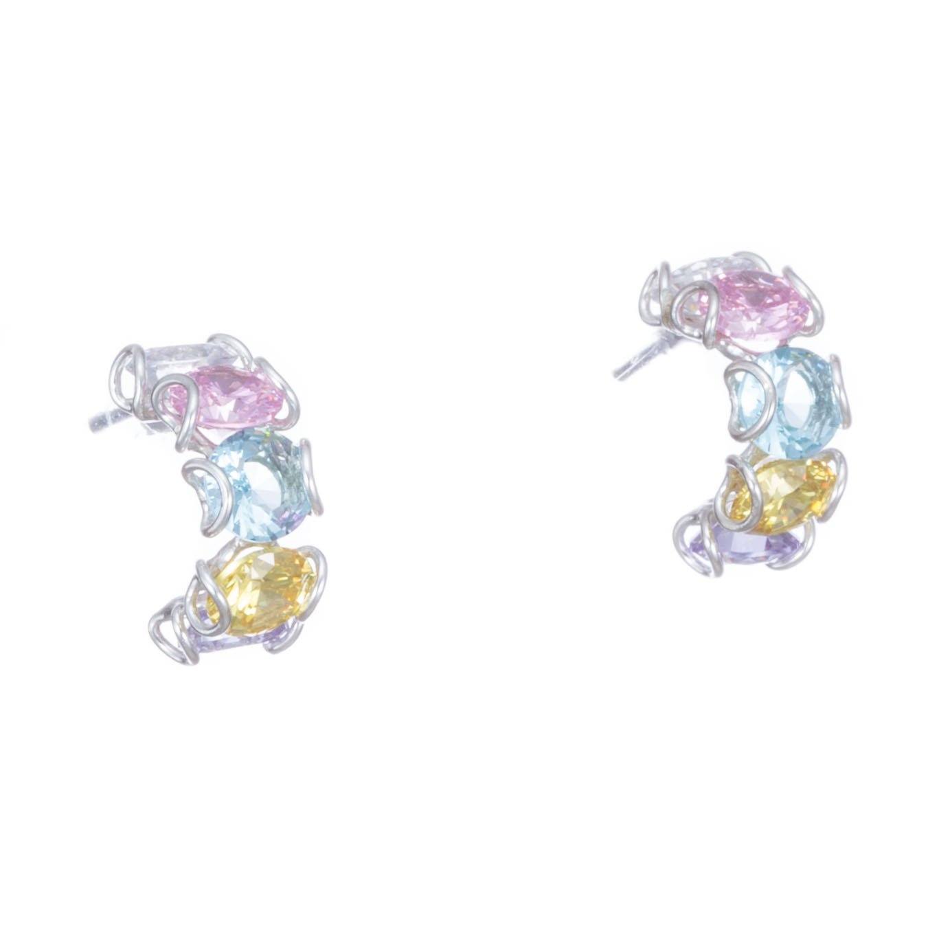 Arracadas de Plata con zirconias