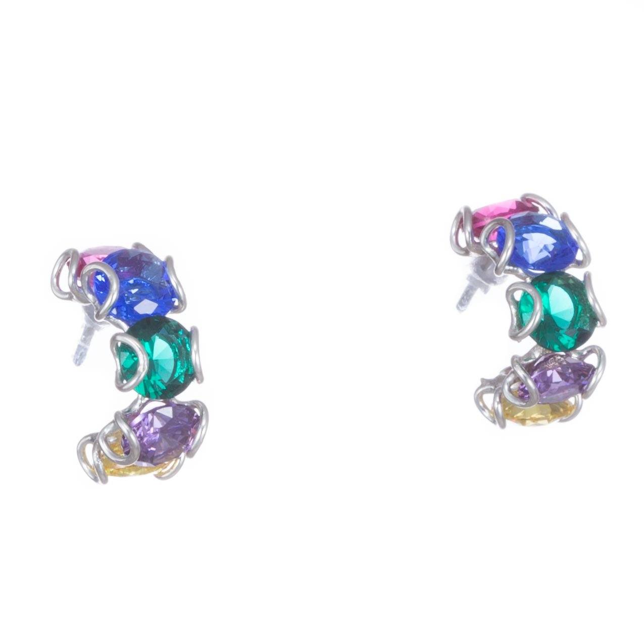 Arracadas de Plata con zirconias