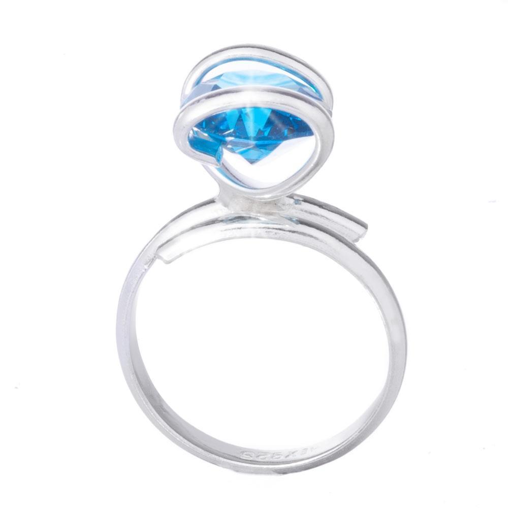 Anillo de Plata con Zirconia Grande