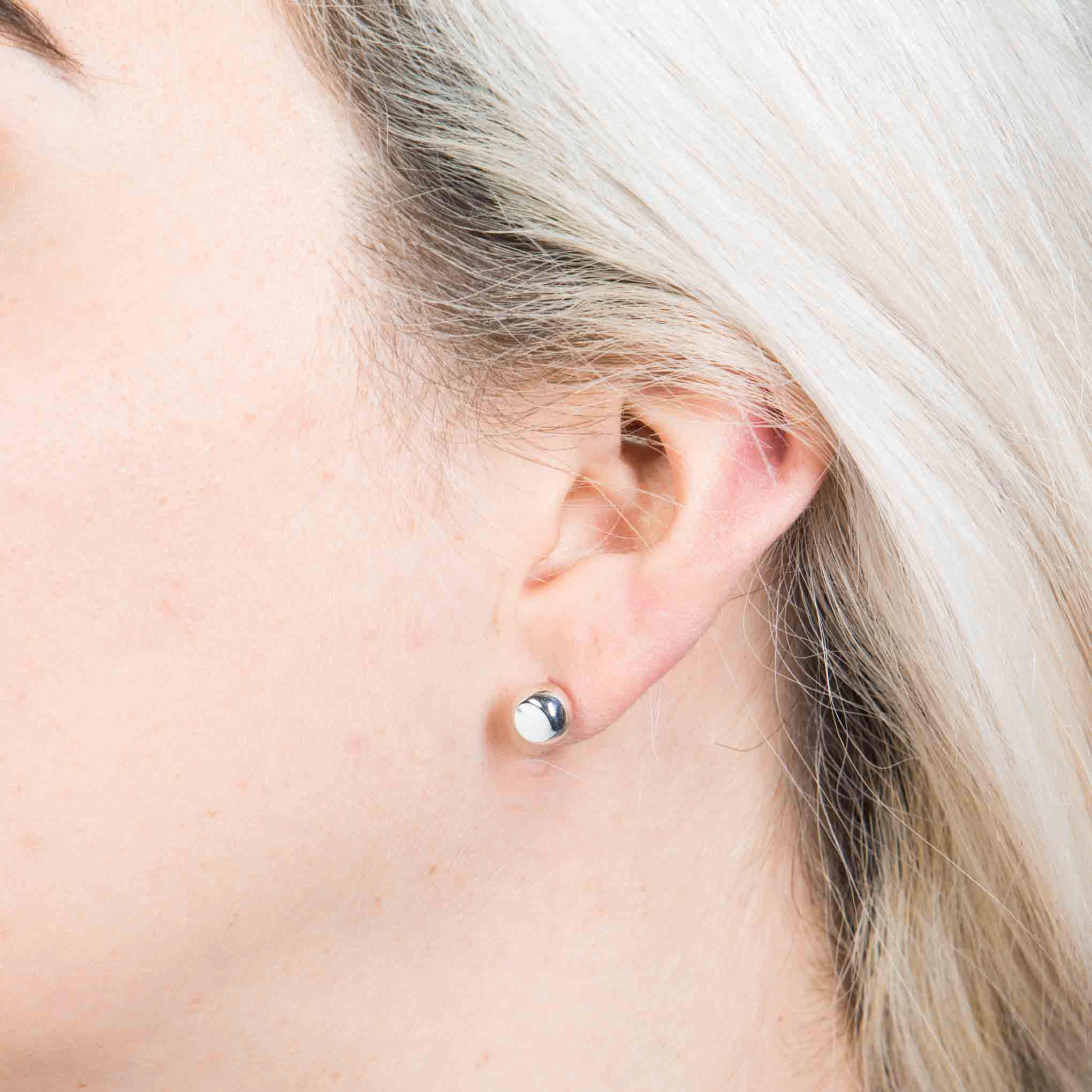 Aretes de tambor de plata