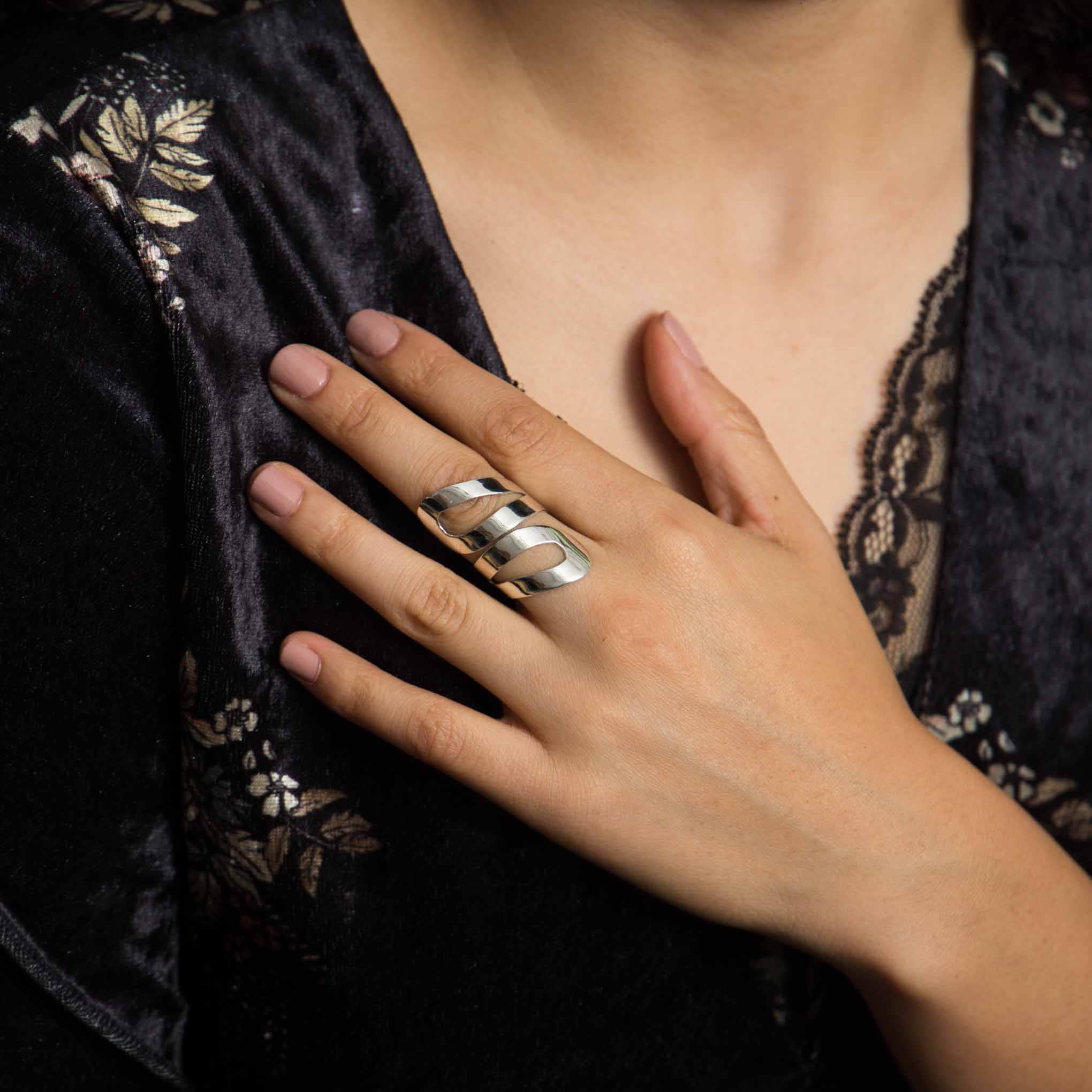 Anillo de Plata Calado en espial