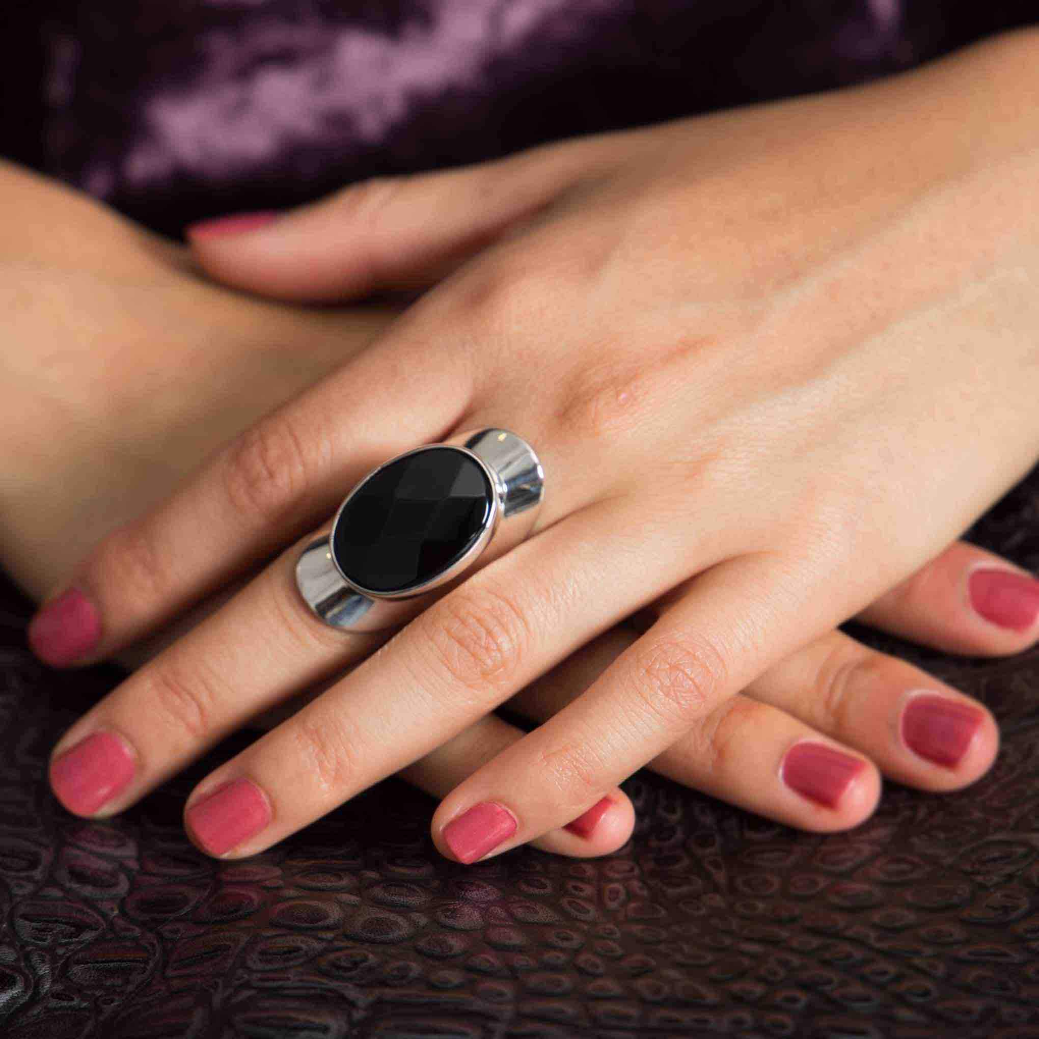 Anillo de Plata piedra Onix