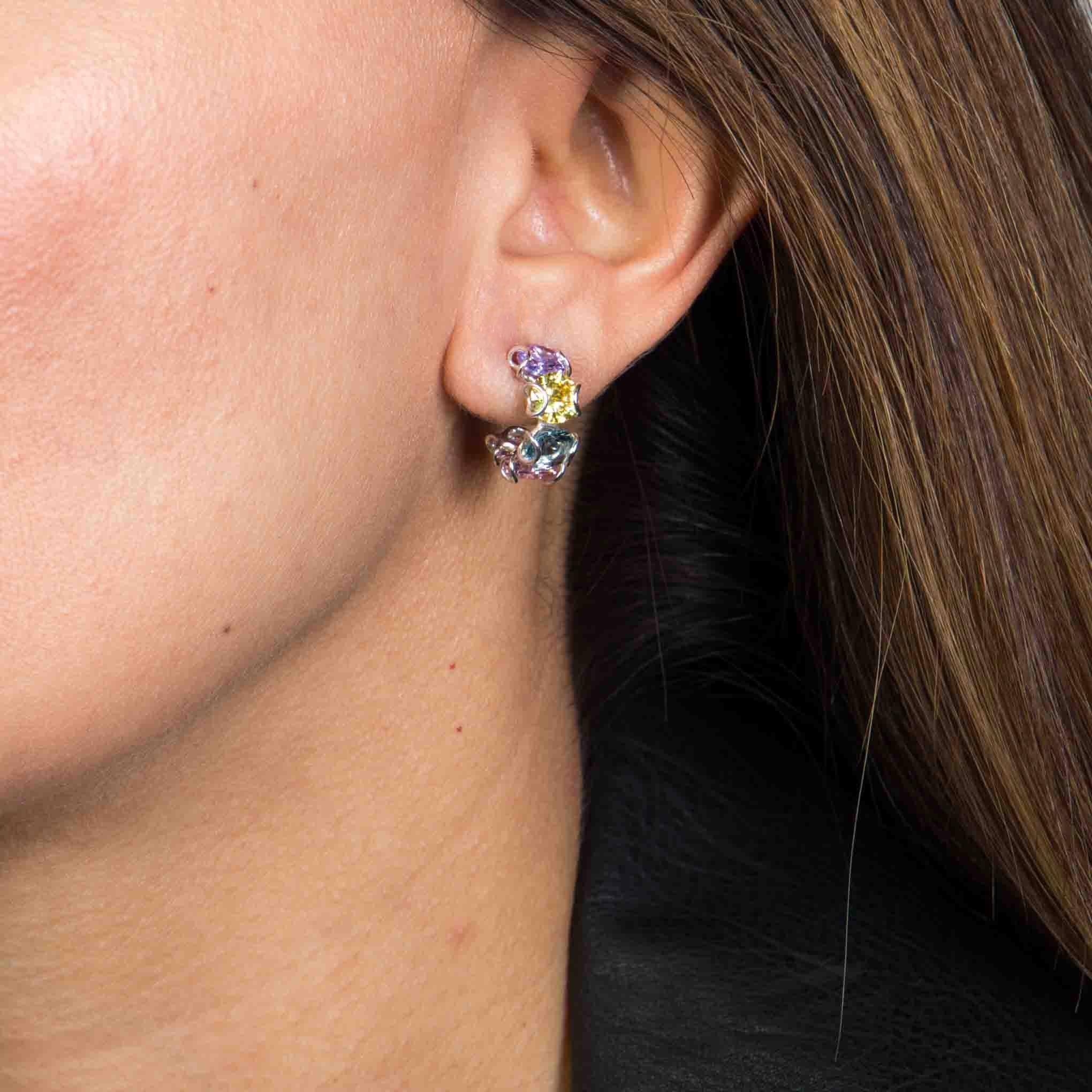 Arracadas de Plata con zirconias