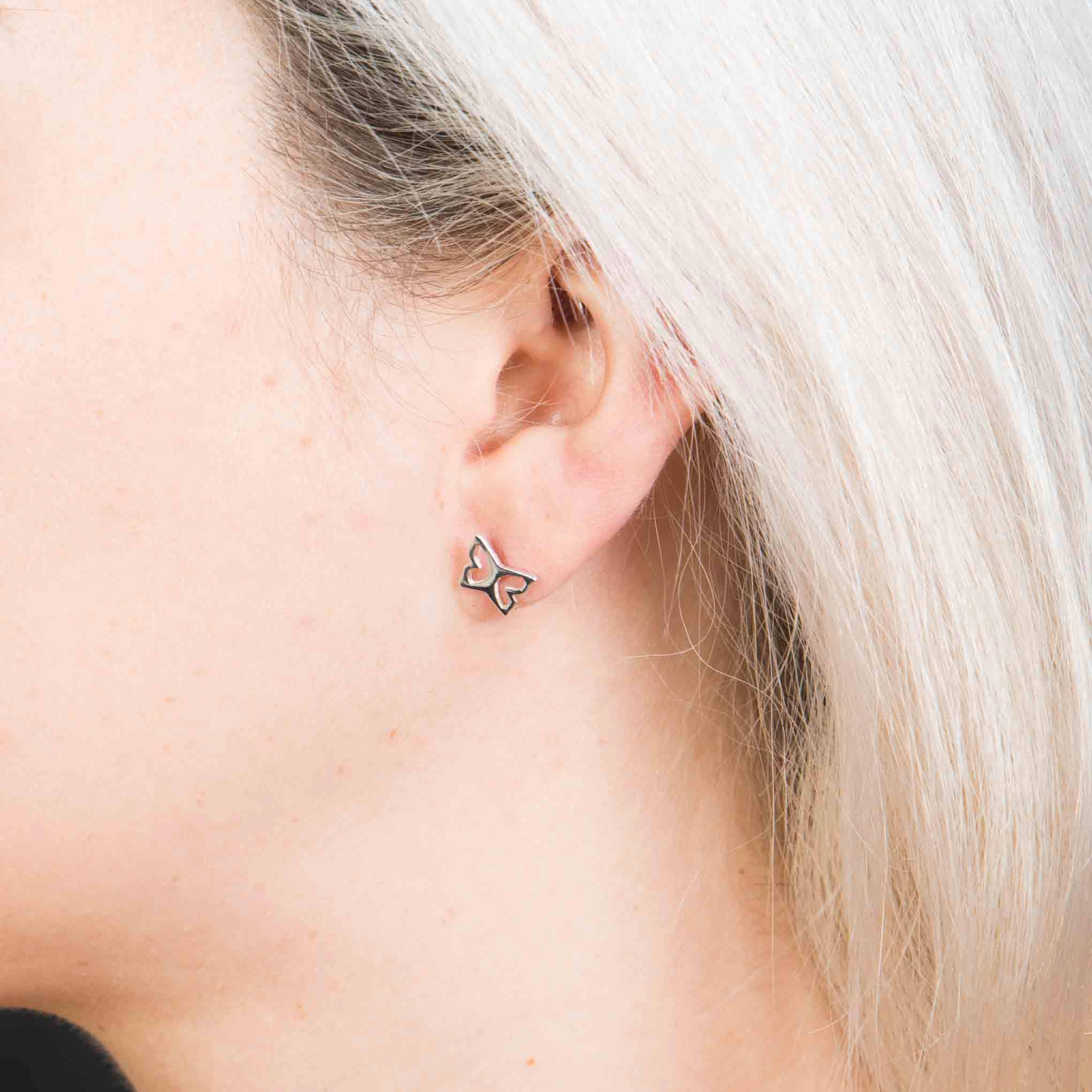 Aretes de Maripositas Cloé de Plata